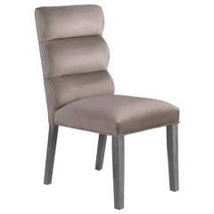 Carla Upholstered Dining Side Chair Stone (Set of 2) - 106684