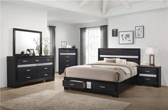 Miranda Wood California King Storage Panel Bed Black - 206361KW