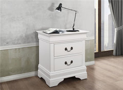 Louis Philippe 2-drawer Nightstand White - 204692
