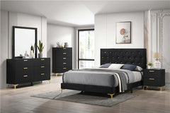 Kendall 5-piece Eastern King Bedroom Set Black - 224451KE-S5
