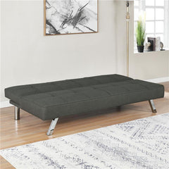 Joel Upholstered Tufted Convertible Sofa Bed Grey - 360283