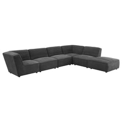 Sunny Upholstered Armless Chair Dark Charcoal - 552081