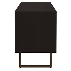 Marsden 2-door Mango Wood 70" TV Stand Charcoal Black - 703003