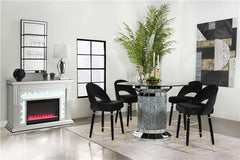 Lindsey Arched Back Upholstered Counter Height Stools Black (Set of 2) - 193569