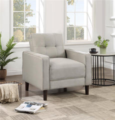 Bowen Upholstered Track Arm Tufted Accent Chair Beige - 506787