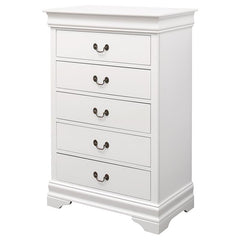 Louis Philippe 5-drawer Chest White - 204695