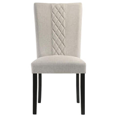 Malia 7-piece Rectangular Dining Table Set with Refractory Extension Leaf Beige and Black - 122341-S7