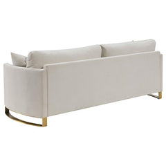 Corliss Upholstered Arched Arm Sofa Beige - 508821