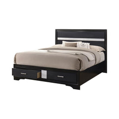 Miranda Wood California King Storage Panel Bed Black - 206361KW