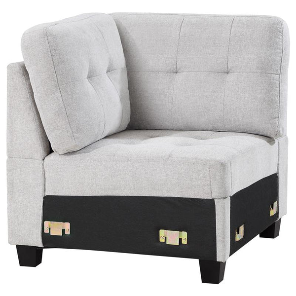 Georgina Upholstered Corner Chair Steel Beige - 551706