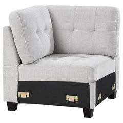 Georgina Upholstered Corner Chair Steel Beige - 551706