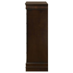 Louis Philippe 5-drawer Chest with Silver Bails Cappuccino - 202415