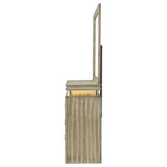 Giselle 8-drawer Dresser with Mirror Rustic Beige - 224393M