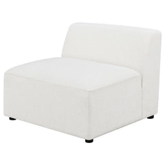 Freddie Upholstered Tight Back Armless Chair Pearl - 551641