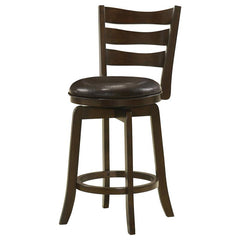 Murphy Ladder Back Counter Height Swivel Bar Stool Dark Cherry and Brown - 181368