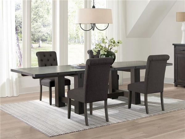 Calandra 5-piece Rectangular Dining Set with Extension Leaf Vintage Java and Grey - 192951-S5G