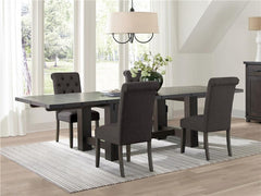 Calandra 5-piece Rectangular Dining Set with Extension Leaf Vintage Java and Grey - 192951-S5G