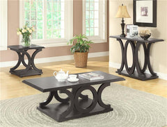 Shelly Rectangular Engineered Wood Side End Table Cappuccino - 703147
