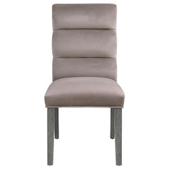 Carla Upholstered Dining Side Chair Stone (Set of 2) - 106684