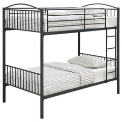 Anson Twin Over Twin Bunk Bed Gunmetal - 400739T