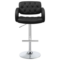 Brandi Adjustable Bar Stool Black and Chrome - 102555