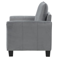 Davis Upholstered Rolled Arm Accent Chair Grey - 509636