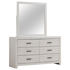 Brantford 6-drawer Dresser with Mirror Coastal White - 207053M