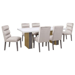Carla Upholstered Dining Side Chair Stone (Set of 2) - 106683