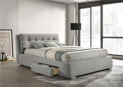 Fenbrook Upholstered Eastern King Storage Panel Bed Grey - 300523KE