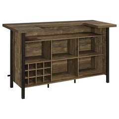Bellemore Rectangular Storage Bar Unit Rustic Oak - 182104