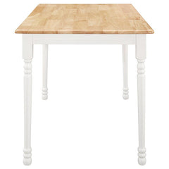 Taffee 5-piece Rectangular Windsor Dining Table Set White - 4147-S5
