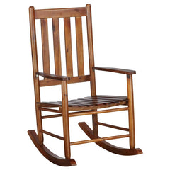 Annie Slat Back Solid Wood Rocking Chair Golden Brown - 609457