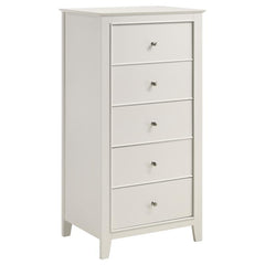 Selena 5-piece Full Bedroom Set Cream White - 400231F-S5