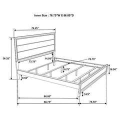 Watson 4-piece California King Bedroom Set Grey Oak - 212421KW-S4