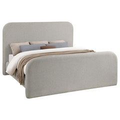 Wren Upholstered Eastern King Panel Bed Grey - 302052KE