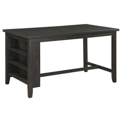 Elliston 5-piece Rectangular Counter Height Dining Set Dark Grey and Beige - 121168-S5