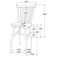 Hollyoak 7-piece Rectangular Dining Set Walnut and Black - 183041-S7