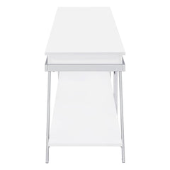 Marcia 1-drawer Wood 60" TV Stand White High Gloss - 708152