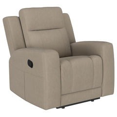 Brentwood 3-piece Upholstered Reclining Sofa Set Taupe - 610281-S3