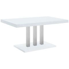 Brooklyn 5-piece Dining Set White and Chrome - 193811-S5