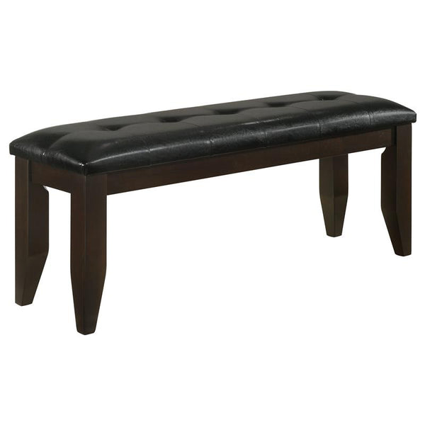 Dalila Tufted Upholstered Dining Bench Cappuccino and Black - 102723