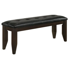 Dalila Tufted Upholstered Dining Bench Cappuccino and Black - 102723