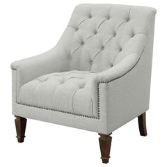 Avonlea Fabric Upholstered Sloped Arm Chair Grey Fabric - 505643