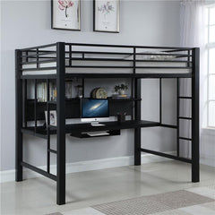 Avalon Full Workstation Loft Bed Black - 460023