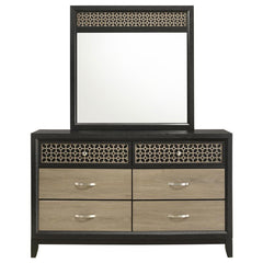 Valencia 6-drawer Dresser with Mirror Black - 223043M