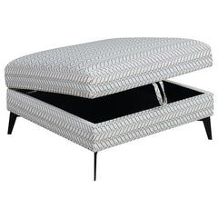 Clint Square Upholstered Tufted Storage Ottoman Aloe - 509807