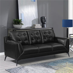 Moira Upholstered Wedge Arm Tufted Sofa Black - 511131