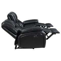 Camila Upholstered Motion Reclining Sofa Black - 610244