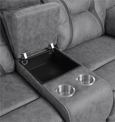 Higgins 2-piece Upholstered Motion Reclining Sofa Set Grey - 602261-S2