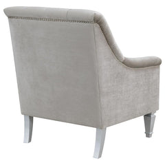 Avonlea Velvet Upholstered Sloped Arm Chair Grey Velvet - 508463